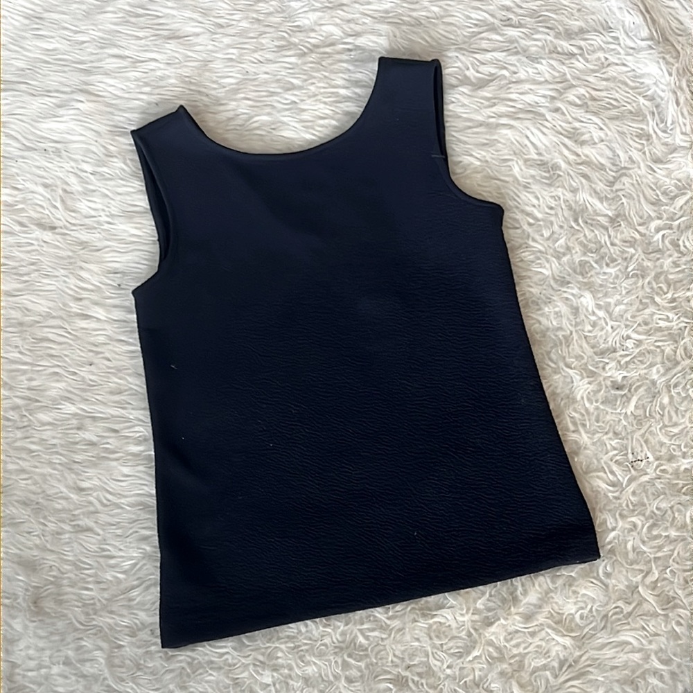 Ann Taylor NWT Petite Sleeveless Stretchy Navy Shirt